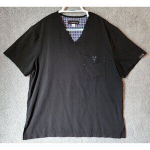 Koi Basics Men's Bryan Scrub Top Solid Black Style #668 Size Large